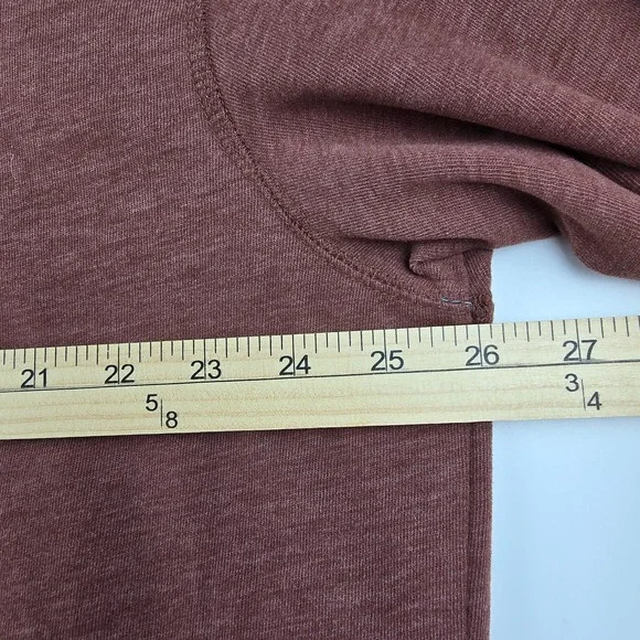 St. John's Bay Men's XXL Henley Heritage Sueded Jersey Burnt Orange Long Sleeve - Picture 3 of 8